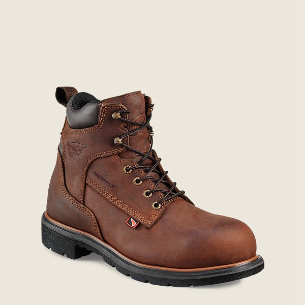 Red Wing Work Boots Dynaforce® - 6-Inch Waterproof Soft Toe - Brune - Herre 0975-TLEAH